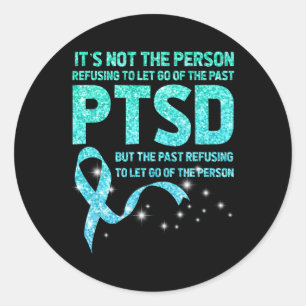 Ptsd Awareness Month Let Go Support Veterans Menta Ronde Sticker