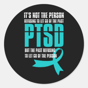 Ptsd Awareness Month Let Go Support Veterans Menta Ronde Sticker