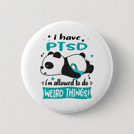 PTSD Awareness Month Ribbon Gifts Ronde Button 5,7 Cm (Voorkant)