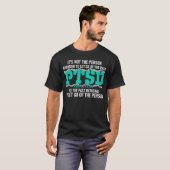 PTSD Awareness PTSD Awareness Blauwgroen Ribbon T-shirt (Voorkant volledig)