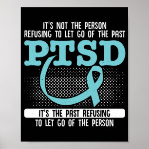 PTSD Awareness PTSD Blauwgroen lint Poster