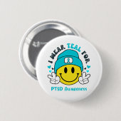 PTSD Awareness Ribbon Support Giften Ronde Button 5,7 Cm (Voorkant /achterkant)