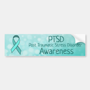 PTSD Awareness TealRibbon Bumpersticker