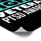 PTSD Awareness Zijn gevecht is mijn strijd PTSD Bl Poster (Hoek)