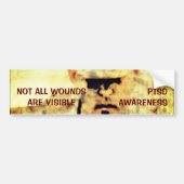 PTSD BEWUSTMAKING NIET ALLE WOUNDS ZIJN ZICHTBAAR BUMPERSTICKER (Voorkant)