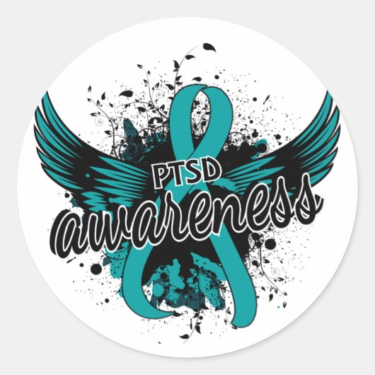 PTSD-bewustzijn 16 Ronde Sticker (Voorkant)