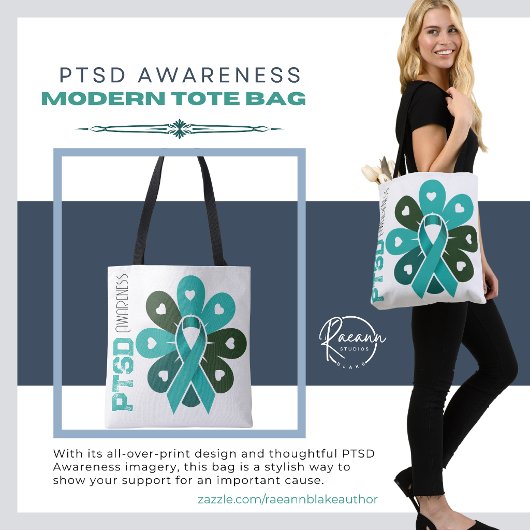 PTSD-bewustzijn-editie boodschappentas Tote Bag
