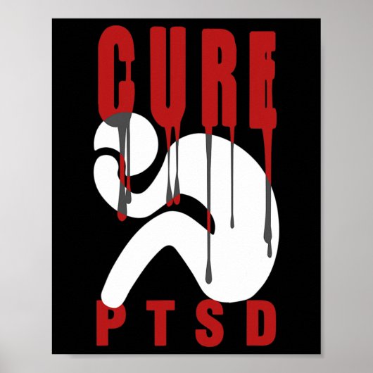 PTSD-bewustzijn genezen 1 Posttraumatische stresss Poster (Voorkant)