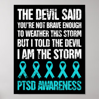 PTSD-bewustzijn na traumatische stress Poster
