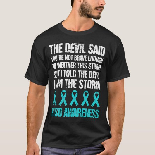 PTSD-bewustzijn na traumatische stress T-shirt (Voorkant)