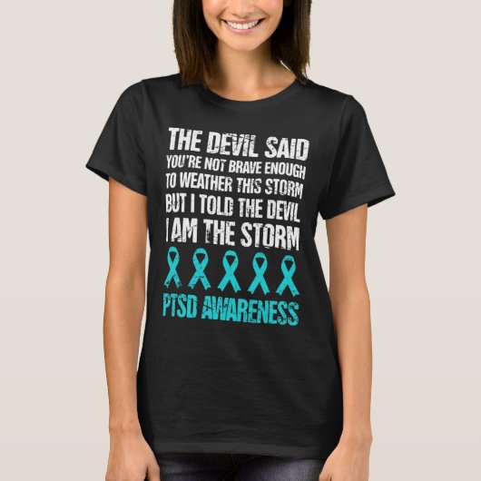 PTSD-bewustzijn na traumatische stress T-shirt (Voorkant)