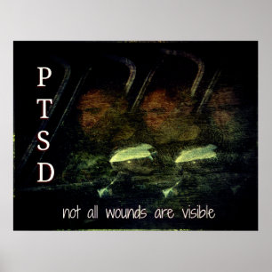 PTSD-bewustzijn - Niet alle wonden zijn zichtbaar  Poster