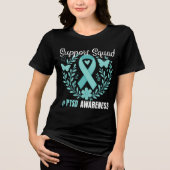 PTSD-bewustzijn Steun Team Tri-Blend Shirt (Voorkant)