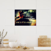 PTSD-bewustzijnsposter Poster (Keuken)