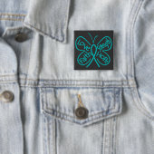 PTSD Butterfly Inspirerende Woorden Vierkante Button 5,1 Cm (In situ)