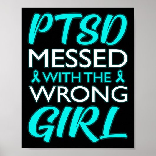 Ptsd heeft de verkeerde meid bewustzijnslint G Poster (Voorkant)
