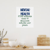 PTSD heeft invloed op meer dan 8 miljoen volwassen Poster (Keuken)