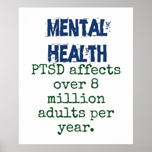 PTSD heeft invloed op meer dan 8 miljoen volwassen Poster