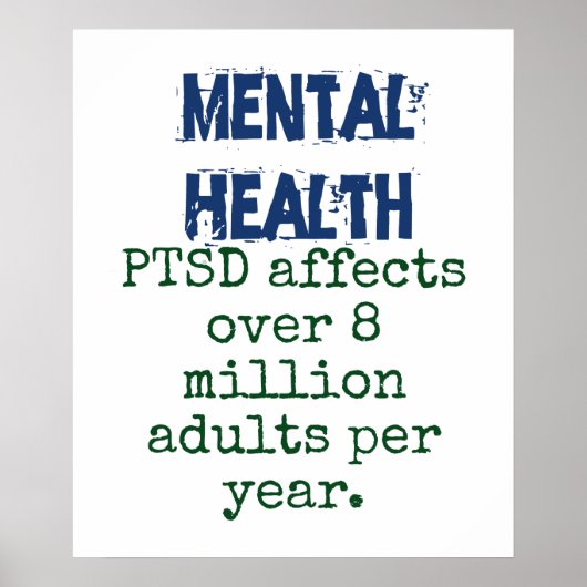 PTSD heeft invloed op meer dan 8 miljoen volwassen Poster (Voorkant)