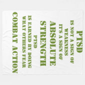 PTSD IS GEEN SIGN VAN ZWAKTE FLEECE DEKEN (Voorkant (Horizontaal))