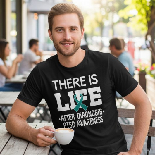 PTSD Krijger Teal Lint Bewustzijn Tri-Blend Shirt