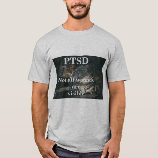PTSD. Niet alle wonden zijn zichtbaar T-shirt (Voorkant)
