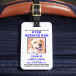 PTSD Service Dog Photo ID-kaart Bagagelabel<br><div class="desc">PTSD Service Dog - Identificeer uw hond eenvoudig als een werkende servicehond, terwijl u uw hond geconcentreerd houdt en op afleidingen snijdt terwijl u met een van deze k9-ID-badges werkt. Hoewel niet vereist, geeft een identiteitskaart van identiteitskaart van Dog van de Dienst u en uw de diensthond vrede van mening...</div>