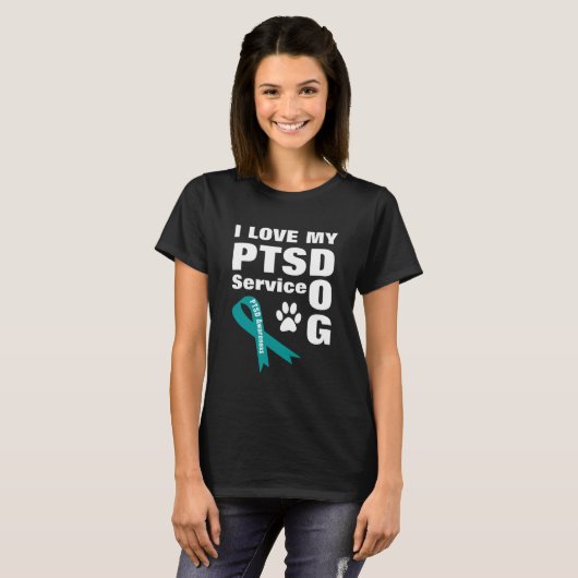 PTSD Service Dog T-shirt (Voorkant volledig)