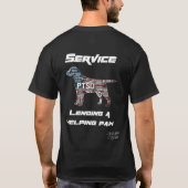 PTSD Service Dog T-shirt (Achterkant)