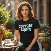 PTSD Steun Team Teal Lint Tri-Blend Shirt