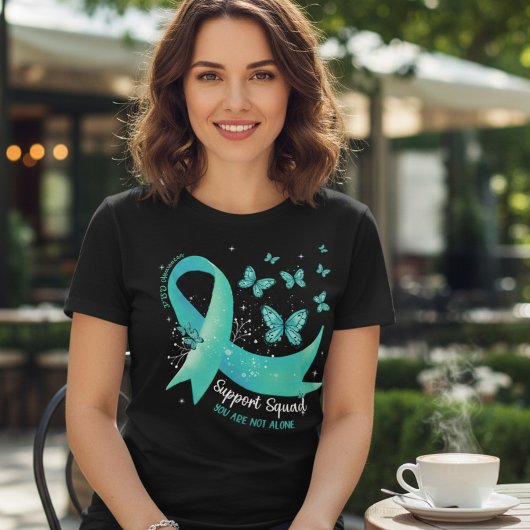 PTSD Steun Team Teal Lint Vlinders Tri-Blend Shirt