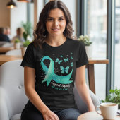 PTSD Steun Team Teal Lint Vlinders Tri-Blend Shirt