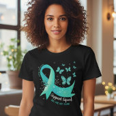 PTSD Steun Team Teal Lint Vlinders Tri-Blend Shirt