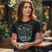 PTSD Steun Team Teal Wilde Bloemen Tri-Blend Shirt