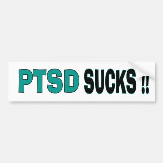 PTSD-SUCKS BUMPERSTICKER (Voorkant)