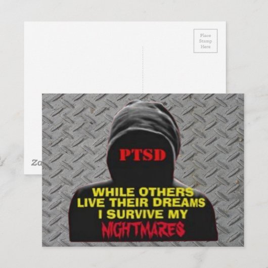 PTSD:TERWIJL ANDEREN HUN DREAMS LEVEN BRIEFKAART (Voorkant / Achterkant)