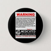 PTSD WAARSCHUWING Button (Voorkant)