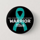 PTSD Warrior Black Button (Voorkant)