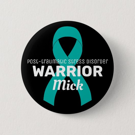 PTSD Warrior Black Button (Voorkant)