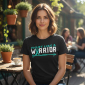 PTSD Warrior Teal Lintband Bewustzijn Tri-Blend Shirt