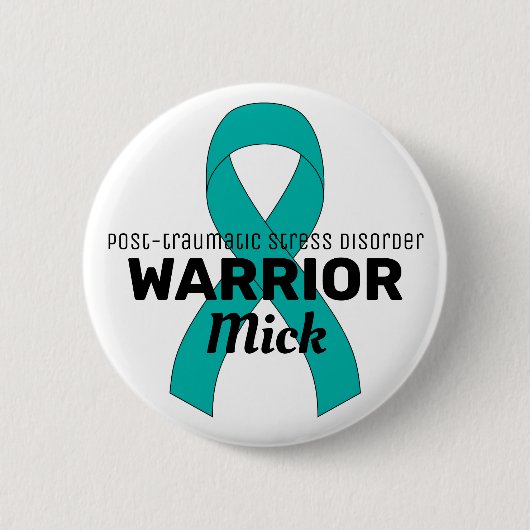 PTSD Warrior White Button (Voorkant)