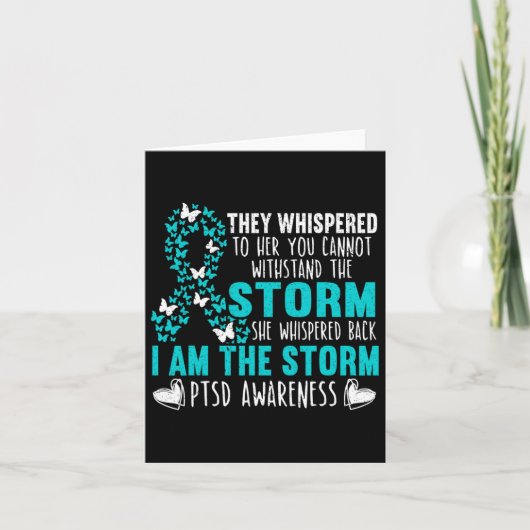 PTSS Awareness Butterfly Posttraumatische Stress D Kaart (Voorkant)