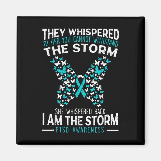 PTSS Awareness Butterfly Posttraumatische Stress D Magneet (Voorkant)