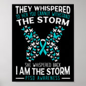PTSS Awareness Butterfly Posttraumatische Stress D Poster (Voorkant)