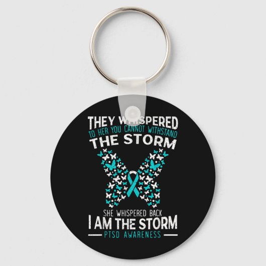 PTSS Awareness Butterfly Posttraumatische Stress D Sleutelhanger (Voorkant)