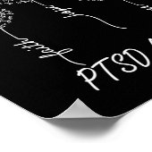 PTSS Bewustzijn Geloof Hoop Liefde Paardebloem Poster (Hoek)