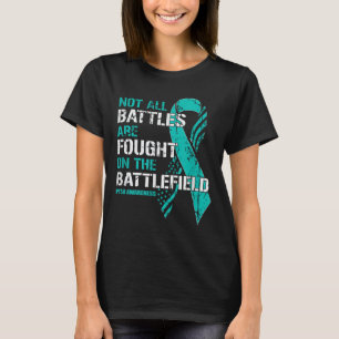 PTSS-bewustzijn Niet Alle Gevechten Lichtblauwe Li T-shirt