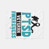 PTSS-bewustzijn ondersteunende gemeenschap geestel Fleece Deken (Voorkant (Horizontaal))