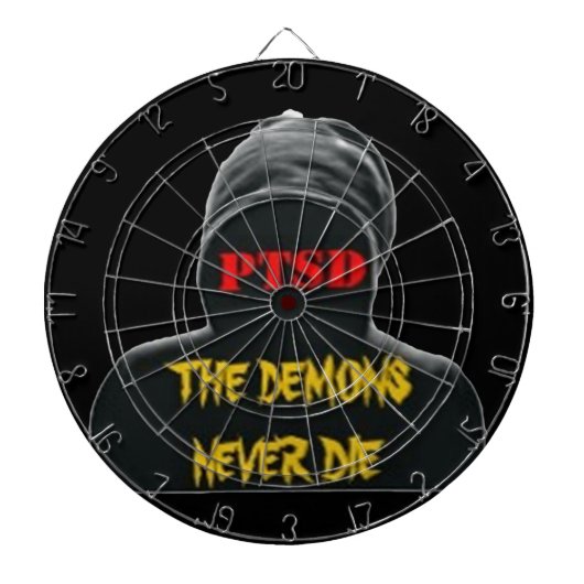 PTSS: DE DEMONEN STERVEN NOOIT IN DART BOARD DARTBORD (Voorkant)