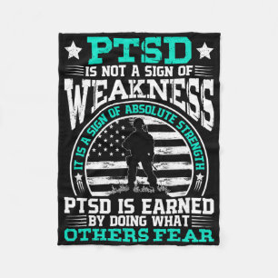 PTSS Mentale Gezondheidsbewustzijn Veteranen Traum Fleece Deken